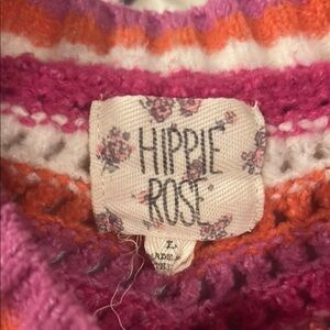 Hippie Rose Pink and Orange Sweater